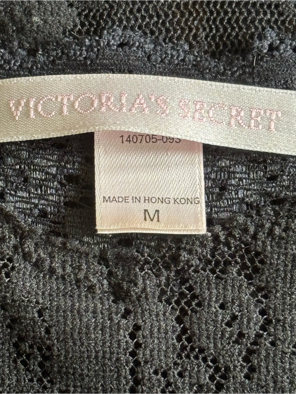 Victoria's Secret Black Lace Long-Sleeve Layering Piece, size medium - Picture 5 of 8